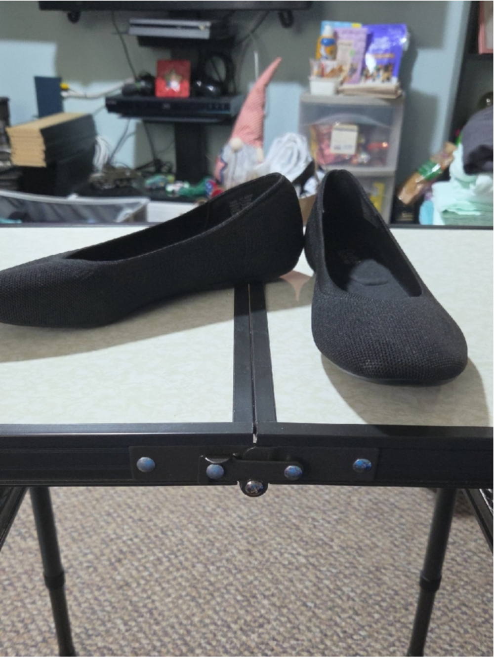 croft & barrow Black Knit Slip-On‎ Ballet Flats